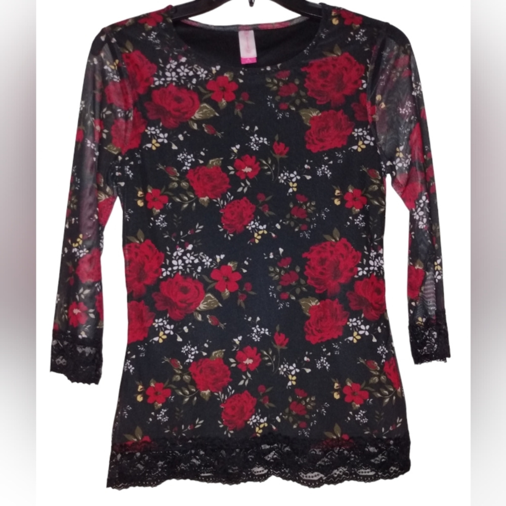 No Boundaries Juniors Mesh Top